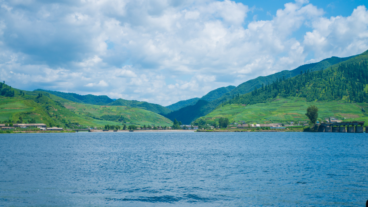 风光色彩风景鸭绿江