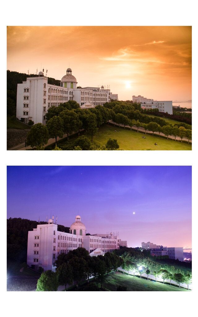 我的大学 武昌理工学院老图《黄昏与夜》