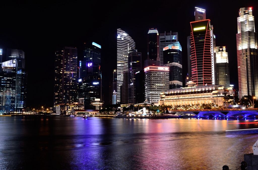 滨海湾夜景