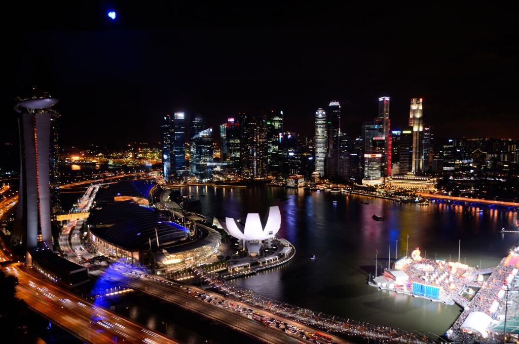 滨海湾夜景