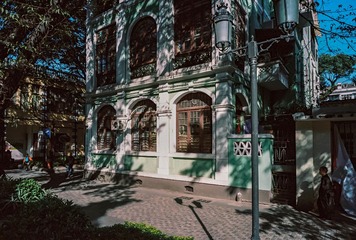 旁轴看沙面 光影下的洋楼  KODAK PORTRA160