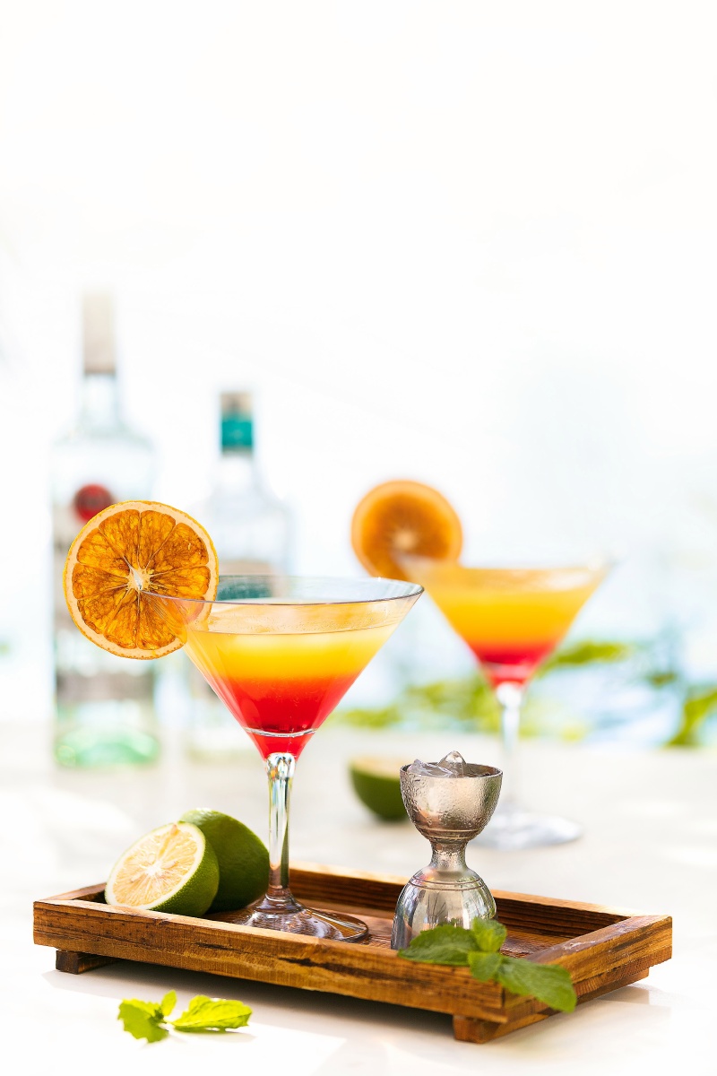 tequilasunrisecocktail龙舌兰日出鸡尾酒cinderellamocktail辛德瑞拉