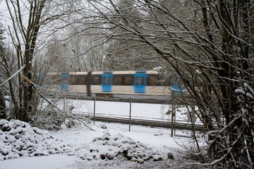 Kista 冬雪 地铁