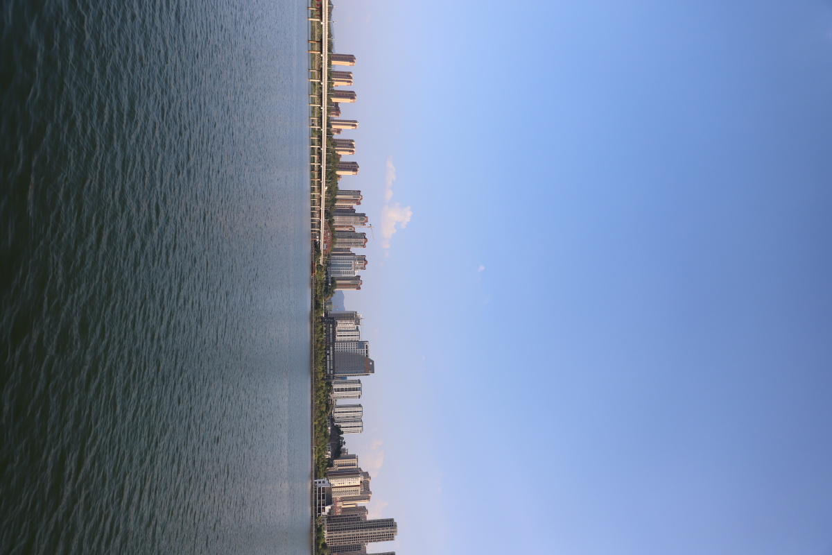 江西赣州于都县赣江贡江于都城市全貌