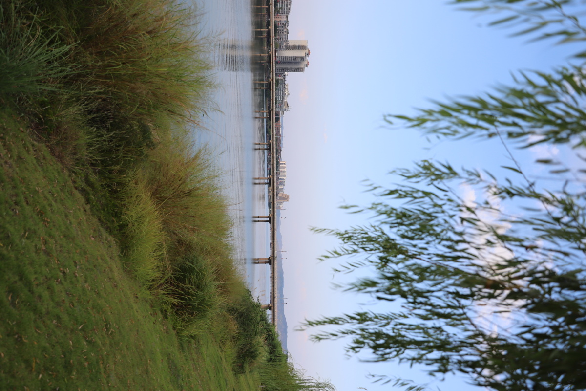 江西赣州于都县赣江贡江于都城市全貌