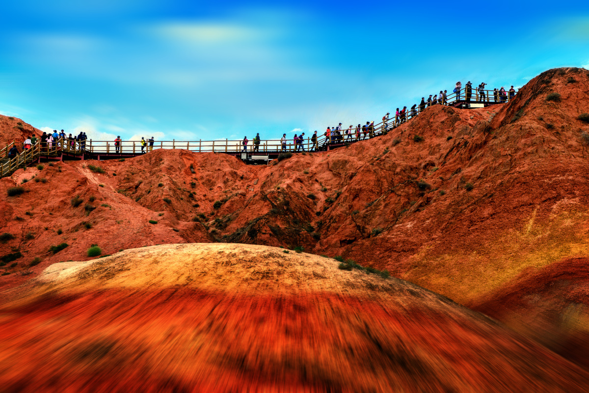 《大地调色板》拍摄于甘肃张掖七彩丹霞地质风景区. - 运鹏 - 图虫