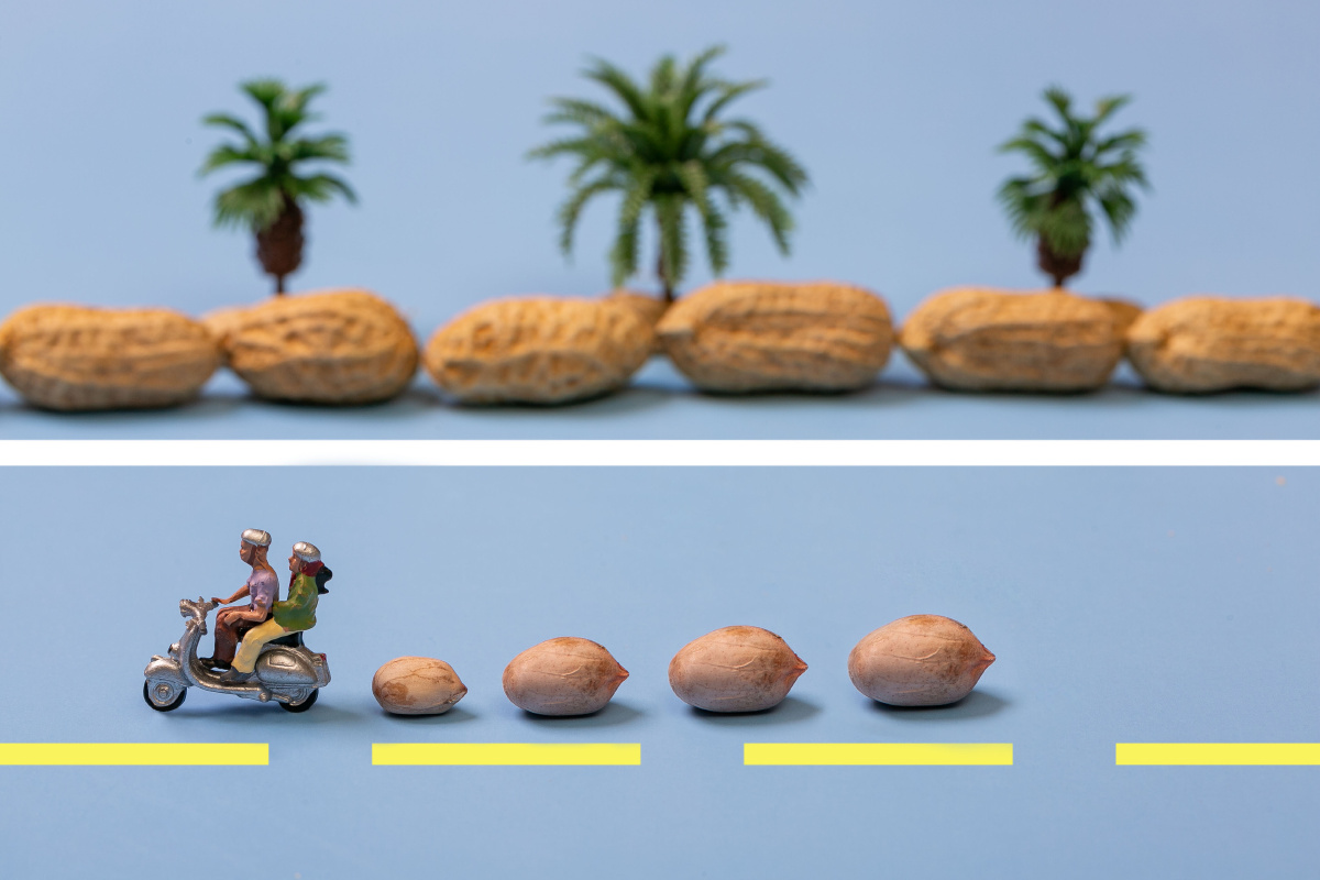 花生创意拍摄晋江衙口花生结合海边公路水煮日晒等特点