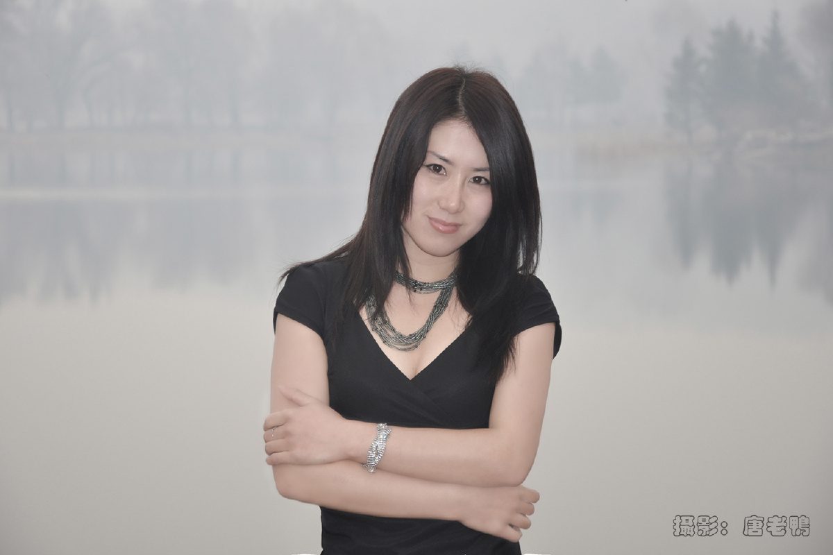 晨雾美女十年前的老照片摄于长春净月潭机顶闪