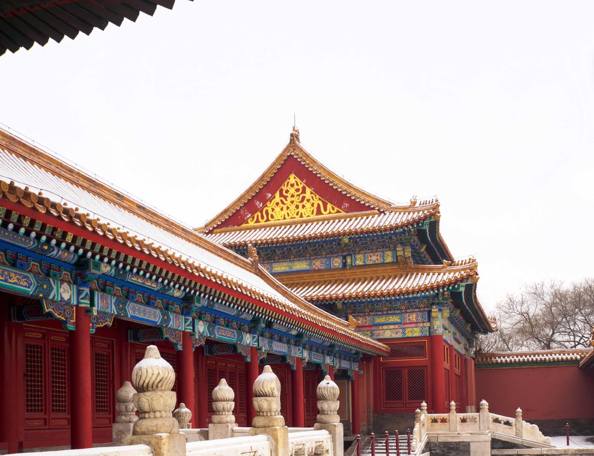 雪后的故宫看风景的人北京市故宫博物院