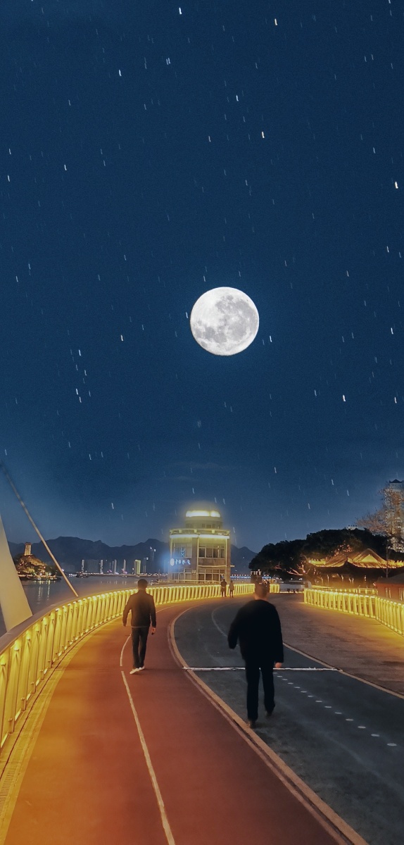 夜幕降临摄于温州市鹿城区