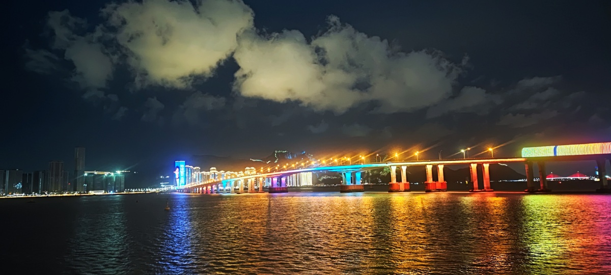 夜景瓯越大桥摄于温州望江路
