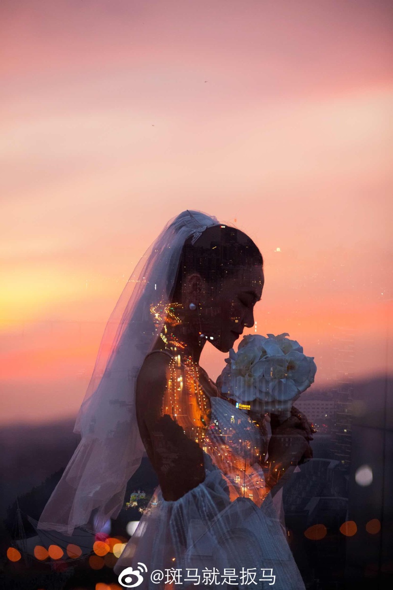 天台婚纱 二次曝光