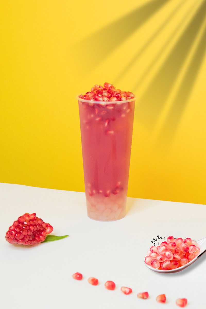 红石榴汁石榴饮料饮品果汁