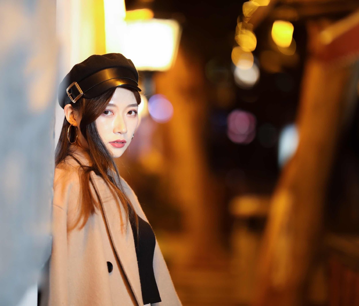 夜景人像