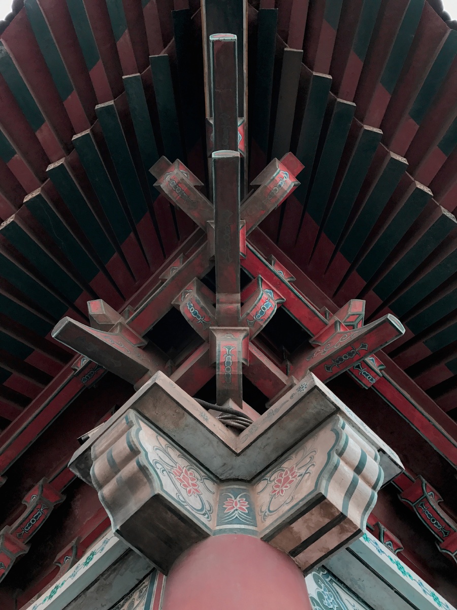 古建筑椽梁滕王阁一角