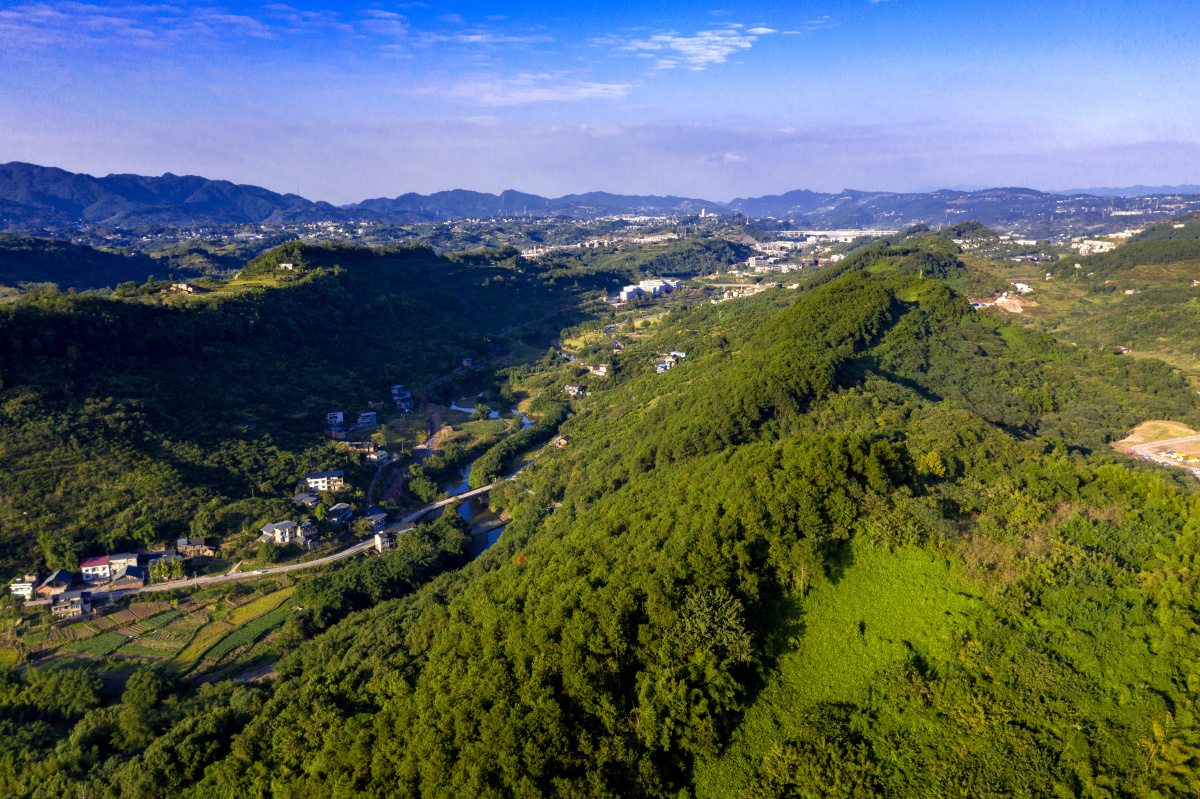 重庆北碚澄江柏林村乡村风光