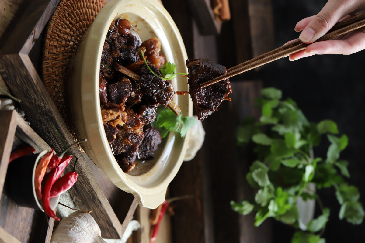 静物美食红烧羊肉