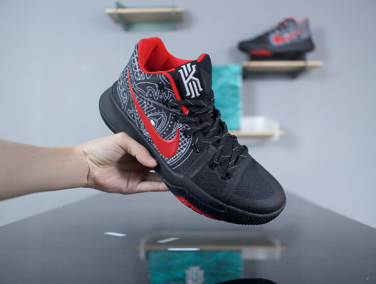 nikekyrin3mmep欧文3代852396030黑红赤血图腾