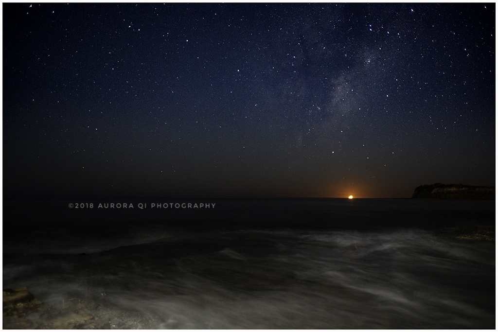 夜空中温柔的海