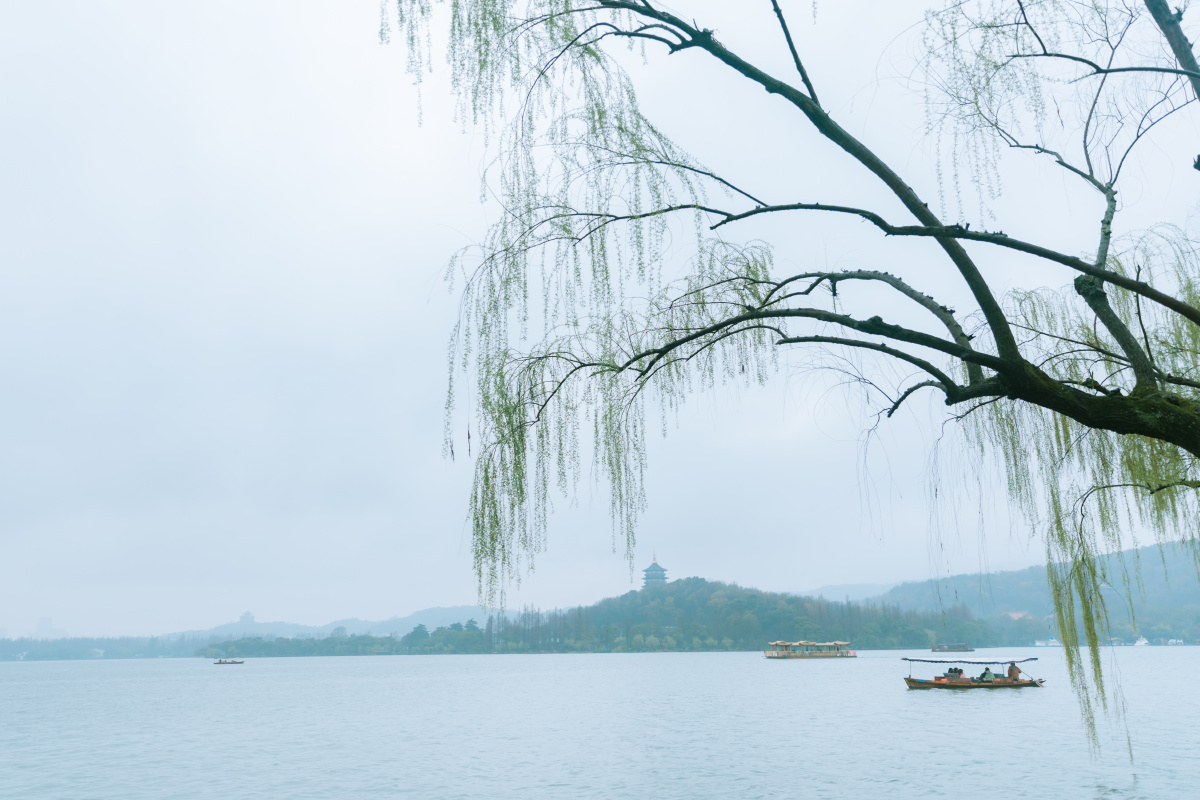 烟雨西湖