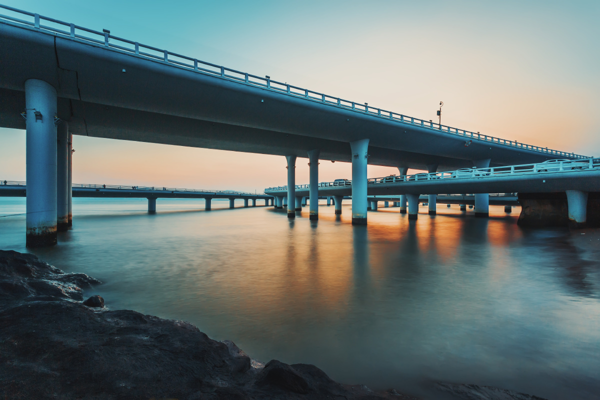 夕阳·厦门演武大桥