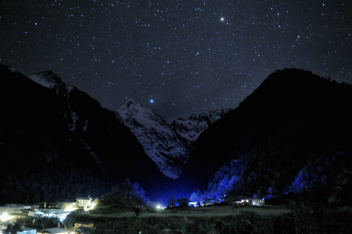 雨崩村美丽星空