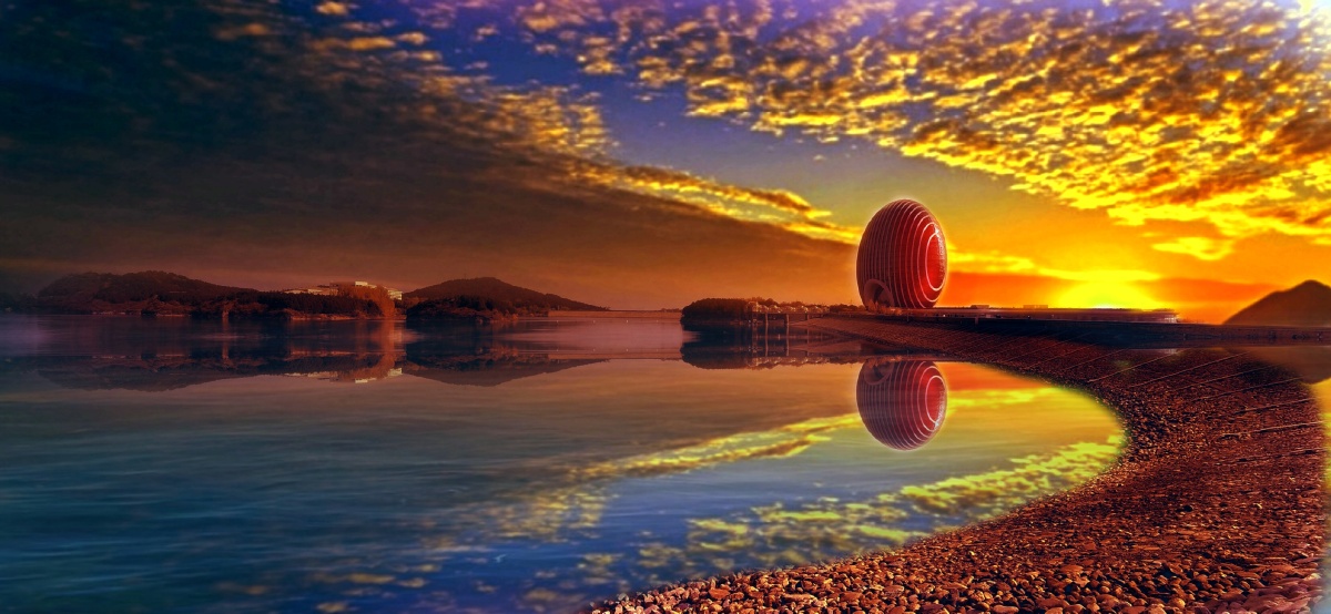 北京日出东方凯宾斯基国际大酒店摄于北京怀柔雁栖湖畔