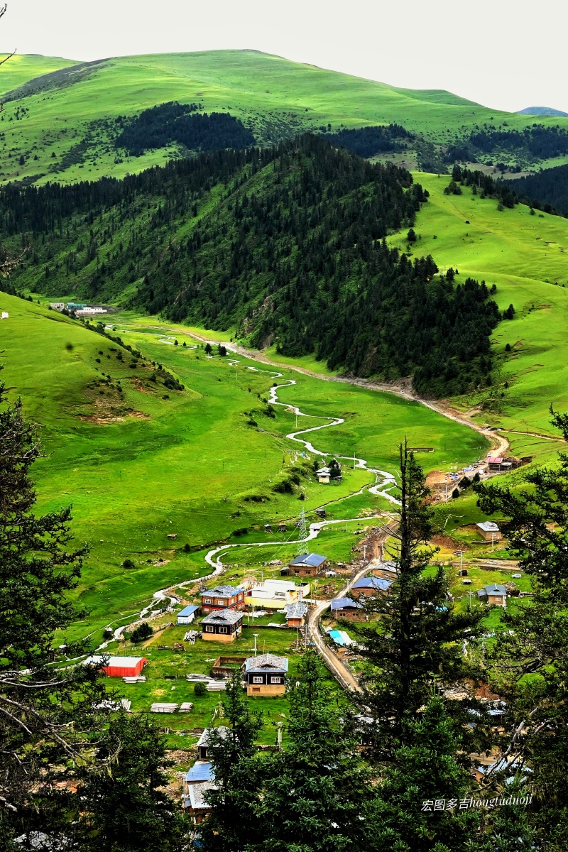 中国最美康巴红新龙风光.