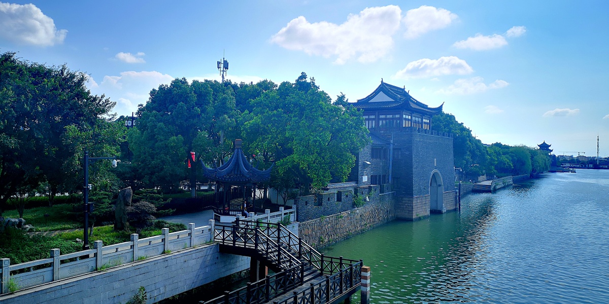 手机拍摄的苏州平门古运河