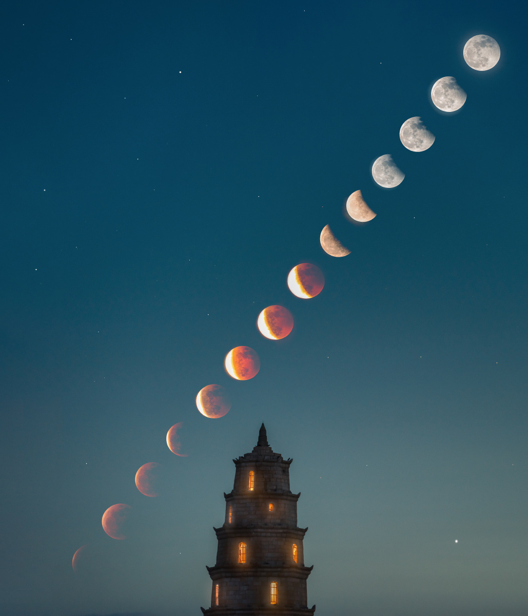 宝塔血月2021年5月26日晚超级血月月食景象一齐上演老家正好位于最佳
