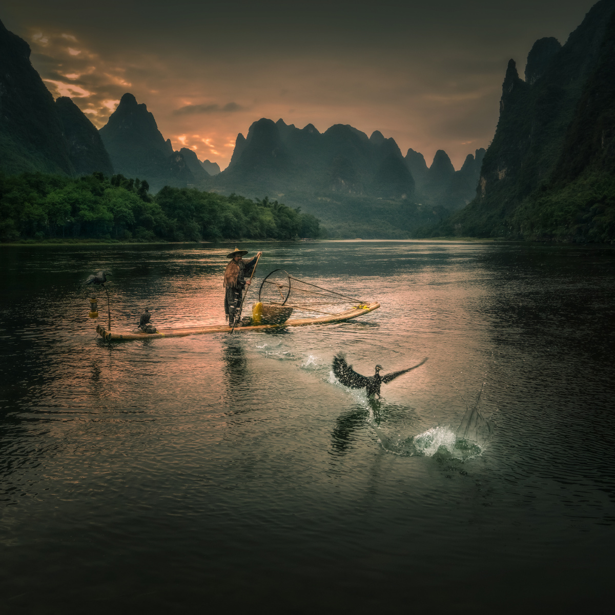 漓江捕鱼