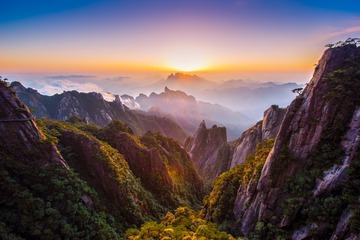 三清山日落