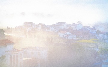 仙境中的村庄