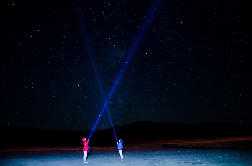 十一骑行坝上，完美的星夜天空！