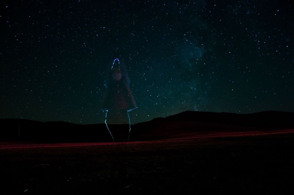 十一骑行坝上，完美的星夜天空！给同学来一张虚幻的图！！！