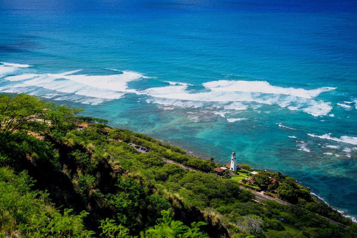 夏威夷钻石头山俯瞰