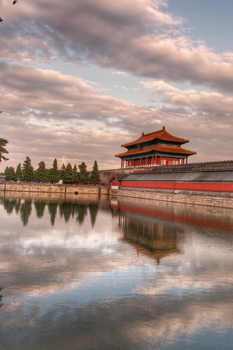 落日下的故宫