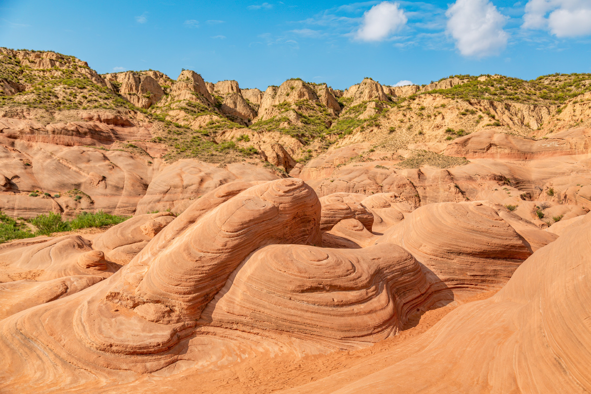 陕西榆林波浪谷景区风光.