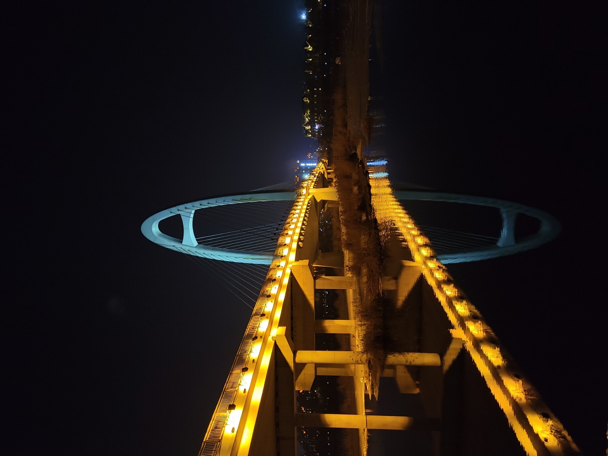 冬夜海城同泽桥