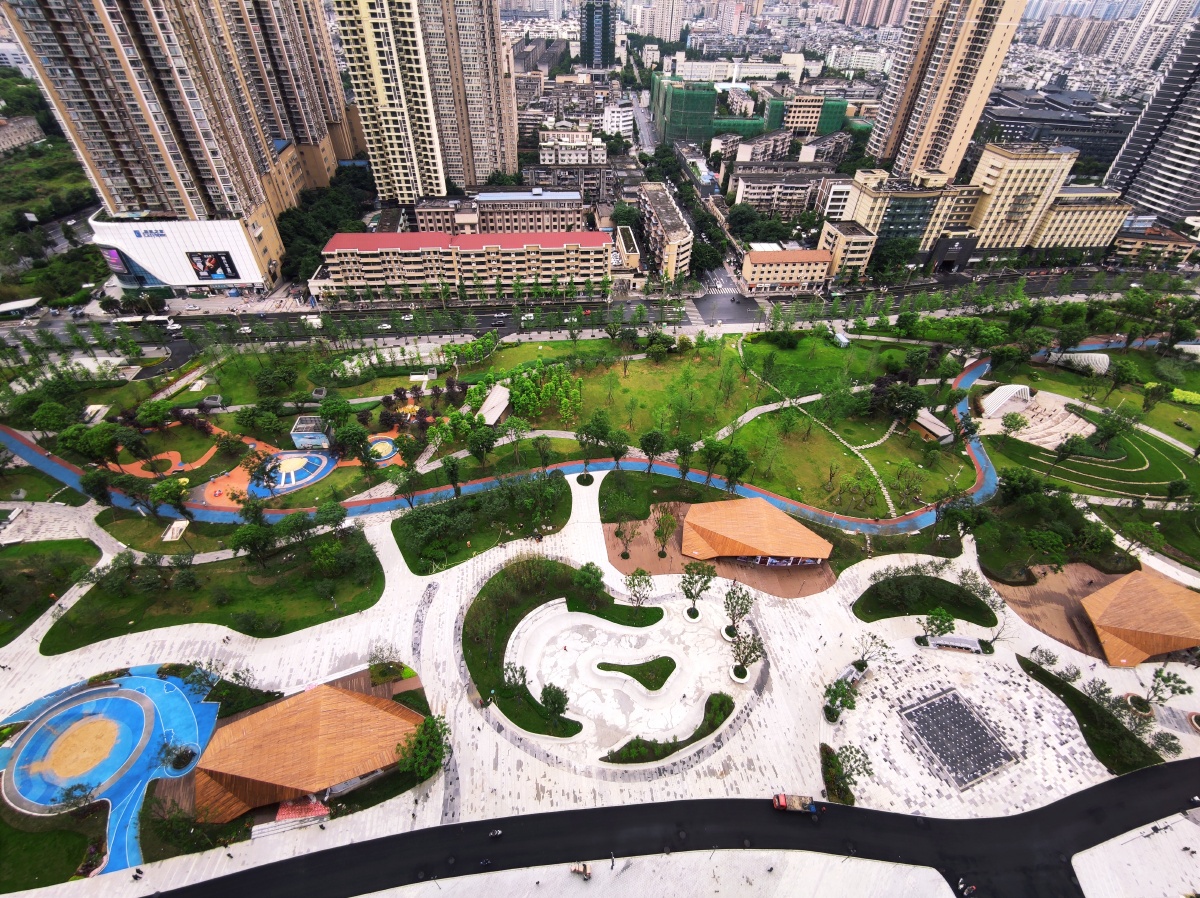 俯视成都新金牛公园
