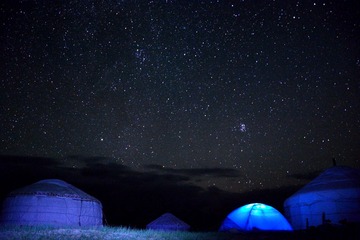 卡拉库里湖的星空
