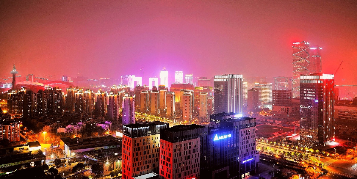 除夕之夜(二~南京河西灯光秀)