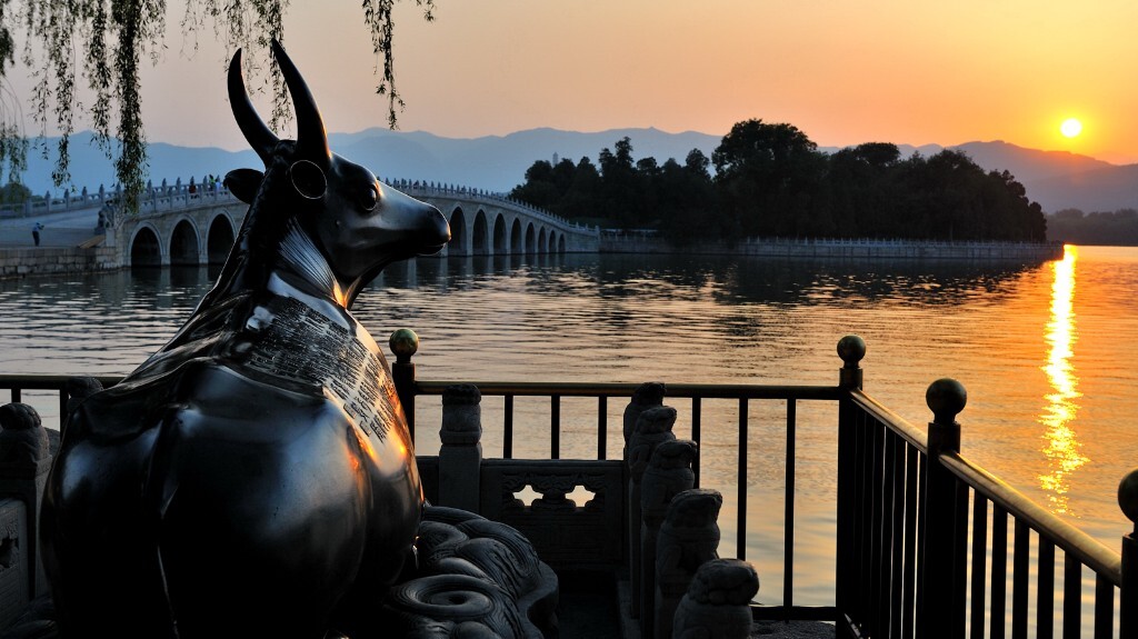 《送夕阳》<br />
2014年6月