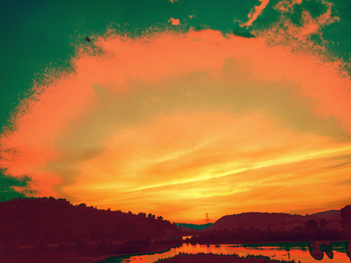 主题晚霞摄影赵谢荣