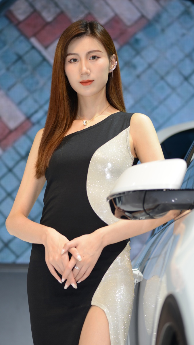 绝代有佳人车展车模很漂亮美丽模特专业气质原图裁剪版本