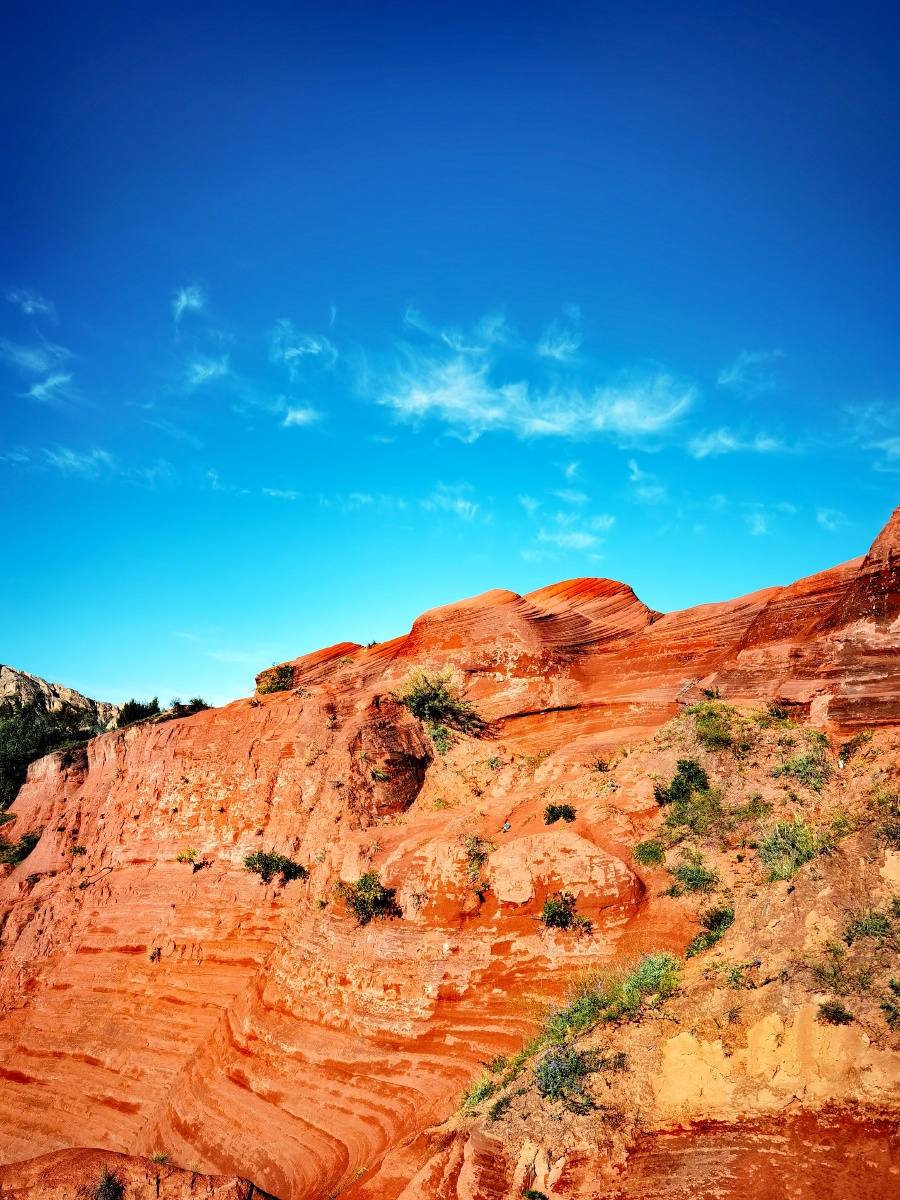 陕北好风光之靖边波浪谷地质奇观丹霞地貌华为手机p40pro拍摄