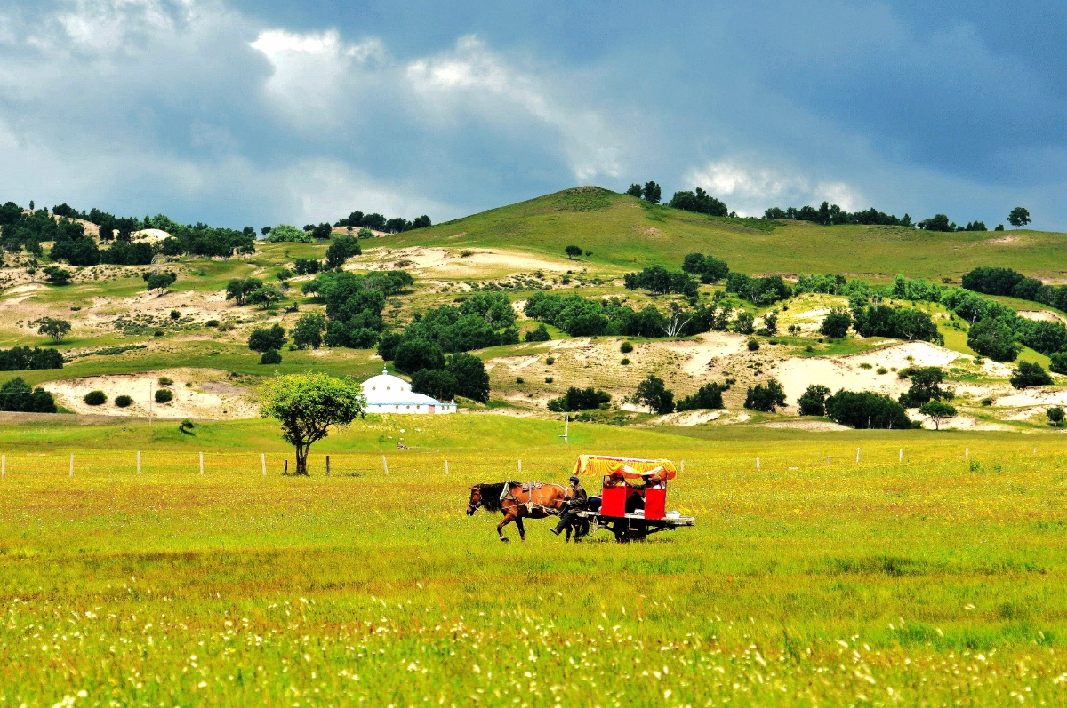 乌兰布统的马车