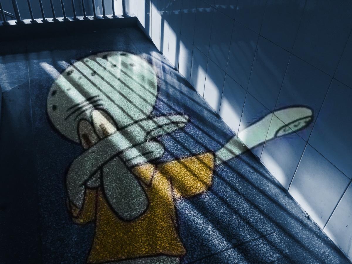 我觉得这个投影很有意思 就试了一下双重曝光 没想到是这样的效果 br