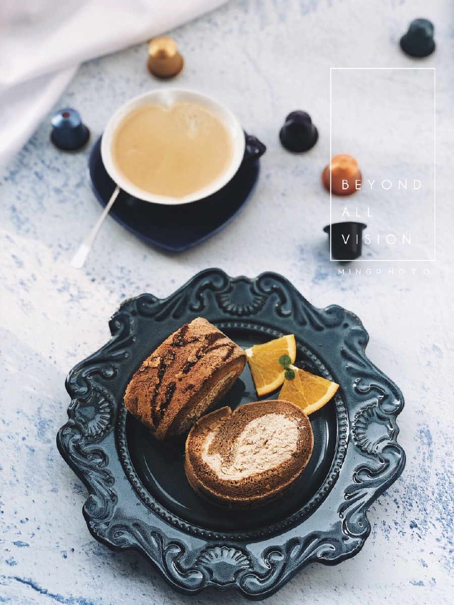 法式橙香鸭胸摩卡香缇奶油卷