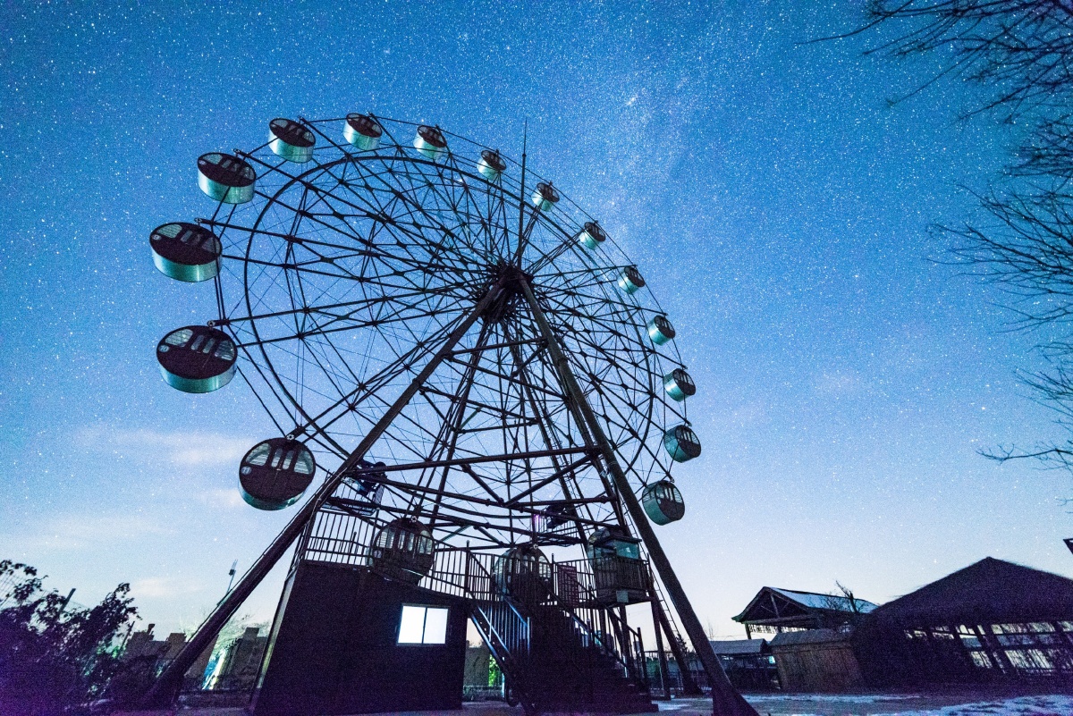 天上王城星空下的摩天轮 银河